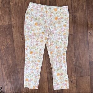 BROOKS BROTHERS FLORAL COTTON WOMENS SLACKS PANTS SIZE 12
